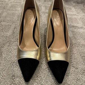 Lauren Ralph Lauren Gold and Black Heels